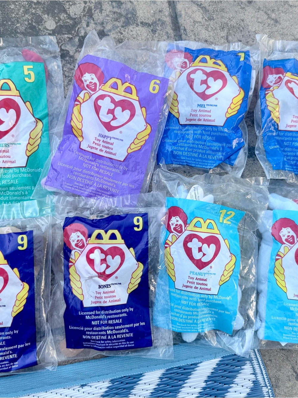 Ty teenie beanie babies - McDonald’s happy Meal Toys - 8 total as pictured